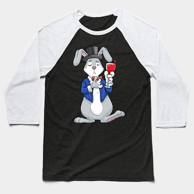 Rabbit as groom with jacket and cylinder Baseball T-Shirt by Markus Schnabel